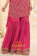 Rani Pink Premium Georgette Suit Set