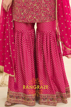 Rani Pink Premium Georgette Suit Set