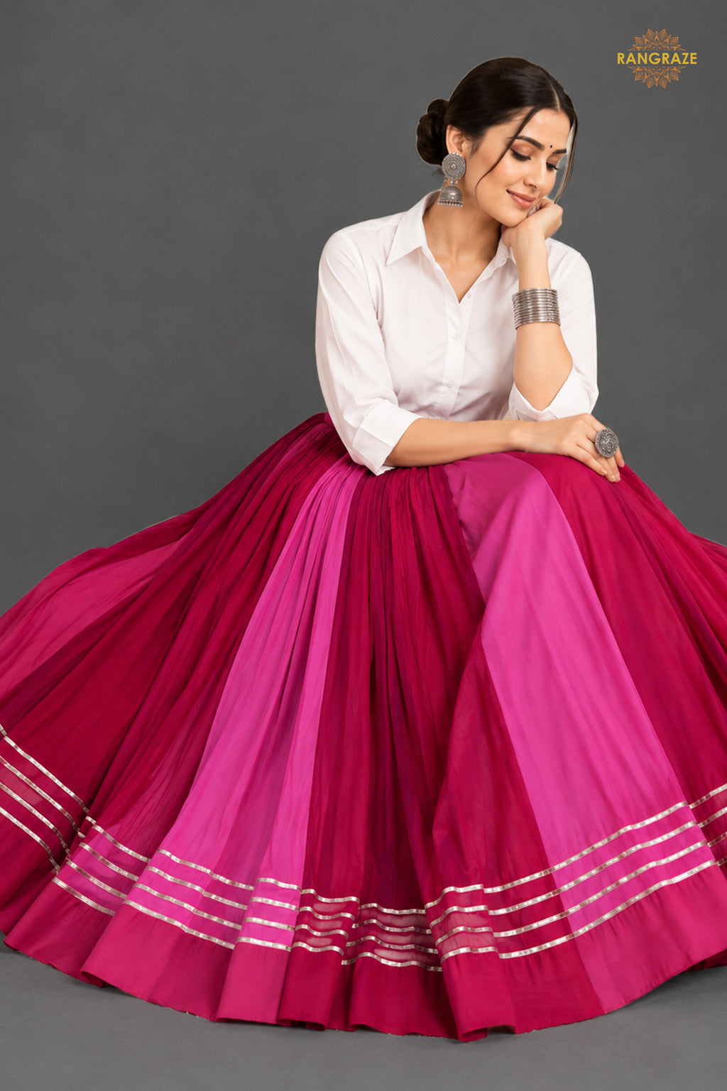Gul-e-Bahaar Flare Skirt