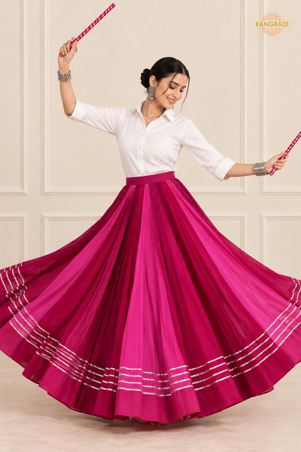 Gul-e-Bahaar Flare Skirt