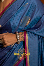 Plum Majesty Banarasi Handwoven Silk Saree