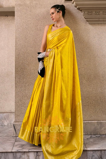 Golden Marigold Banarasi Silk Saree