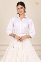 Ivory Ruffle Royale Skirt