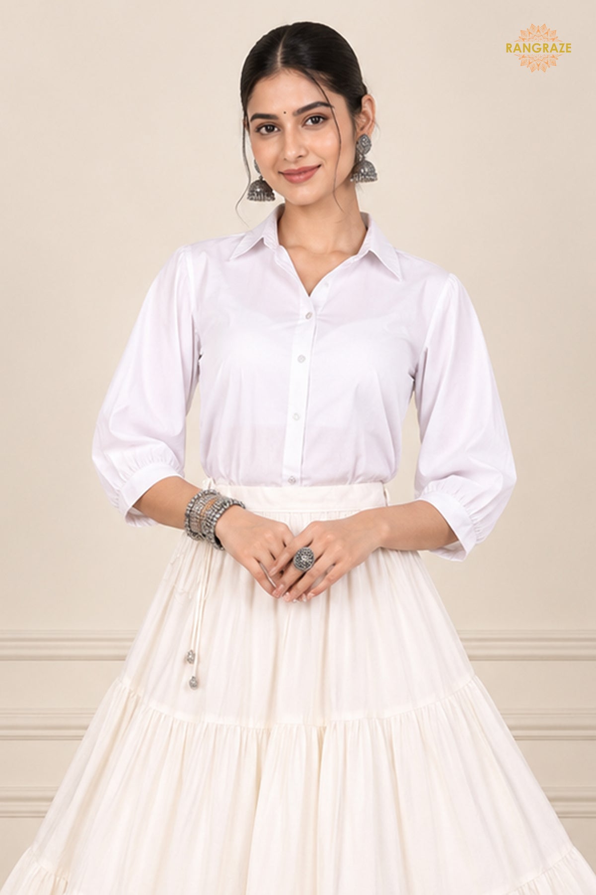 Ivory Ruffle Royale Skirt