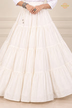 Ivory Ruffle Royale Skirt