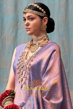 Royal Purple Zari Kanjivaram Silk Saree