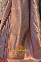 Champagne Gold Zari Kanjivaram Silk Saree