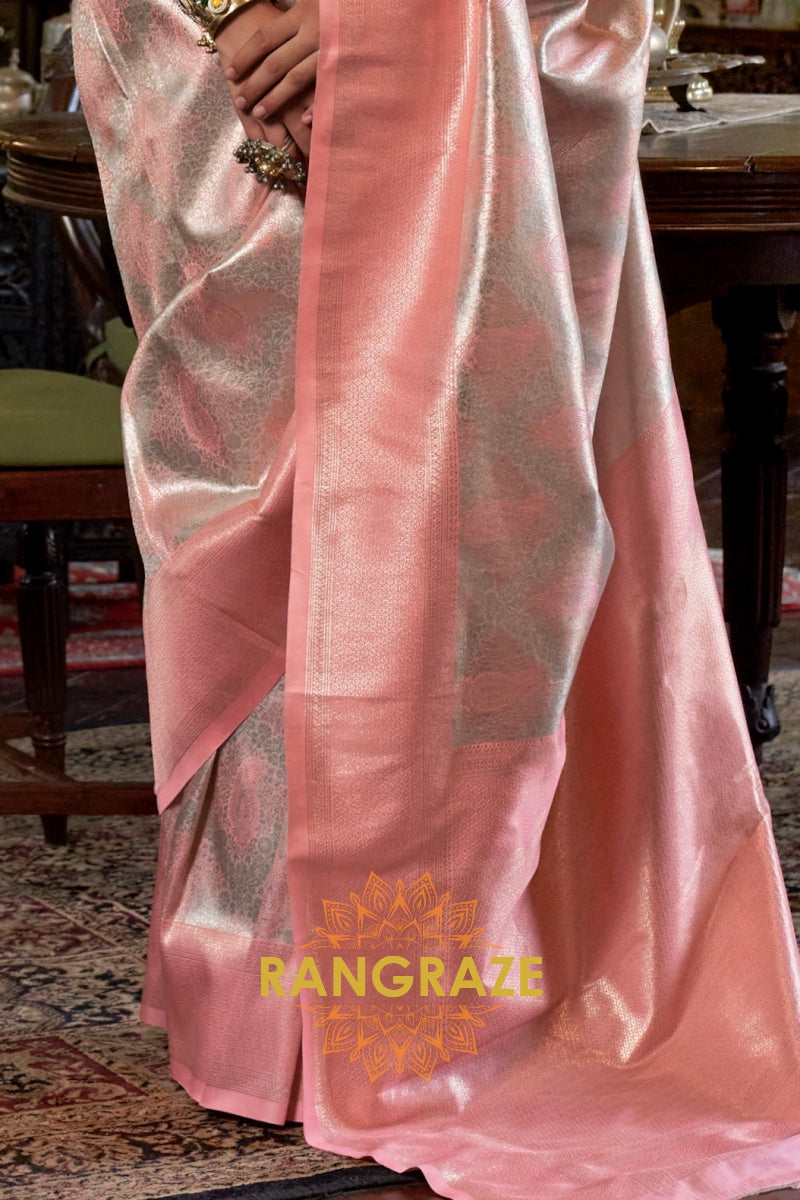 Blush Empress Kanjivaram Saree