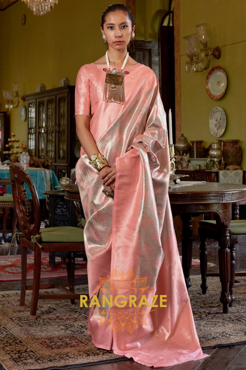 Blush Empress Kanjivaram Saree