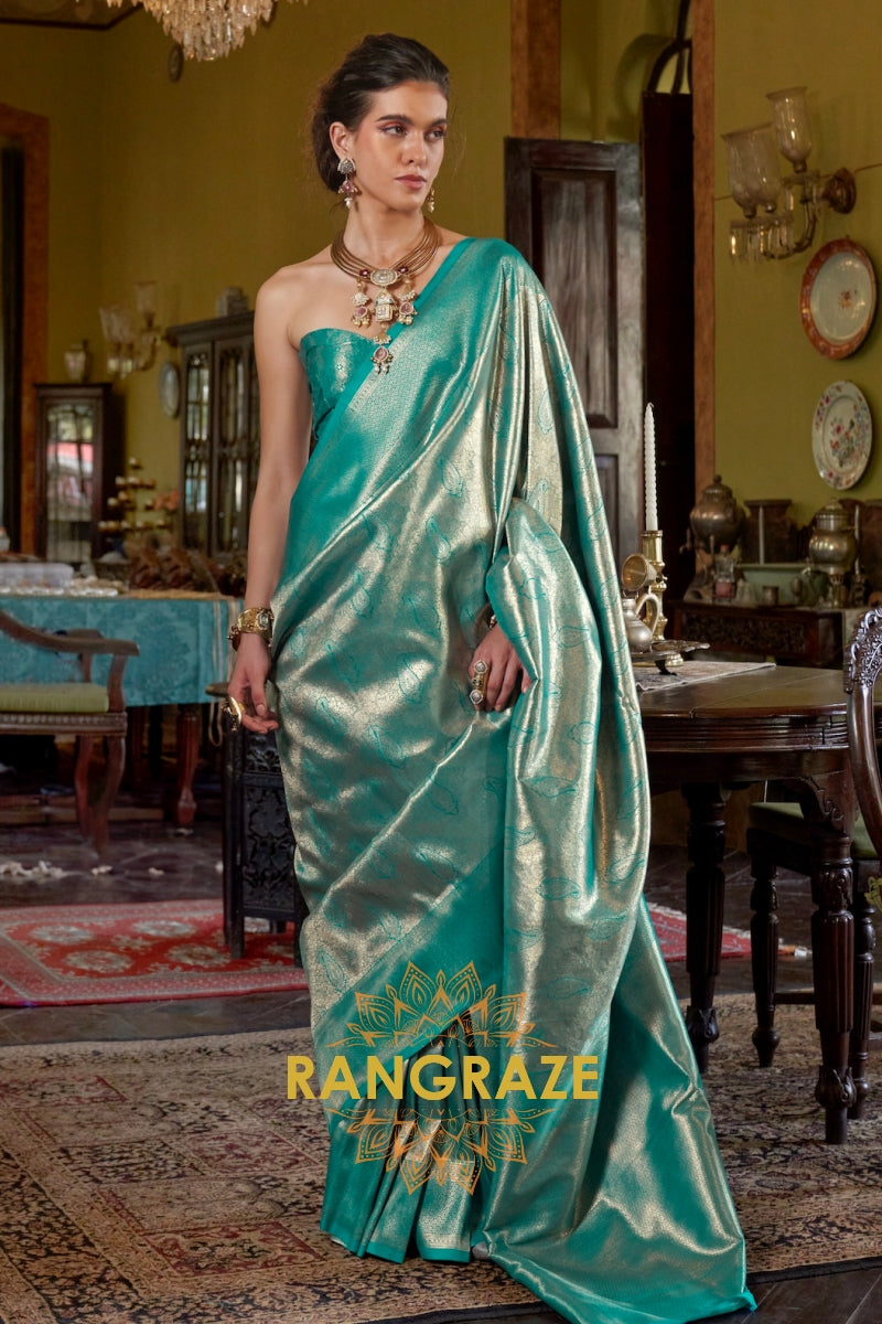 Emerald Empress Kanjivaram Saree