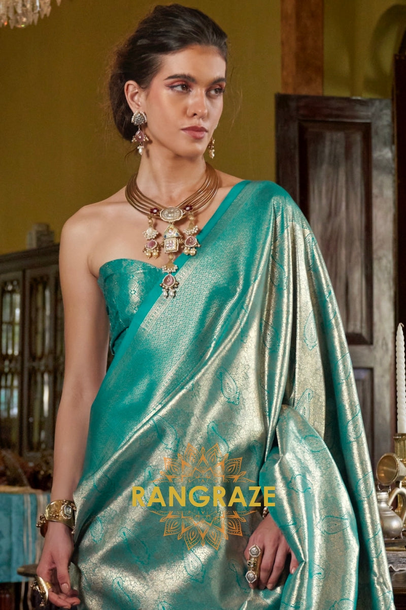 Emerald Empress Kanjivaram Saree
