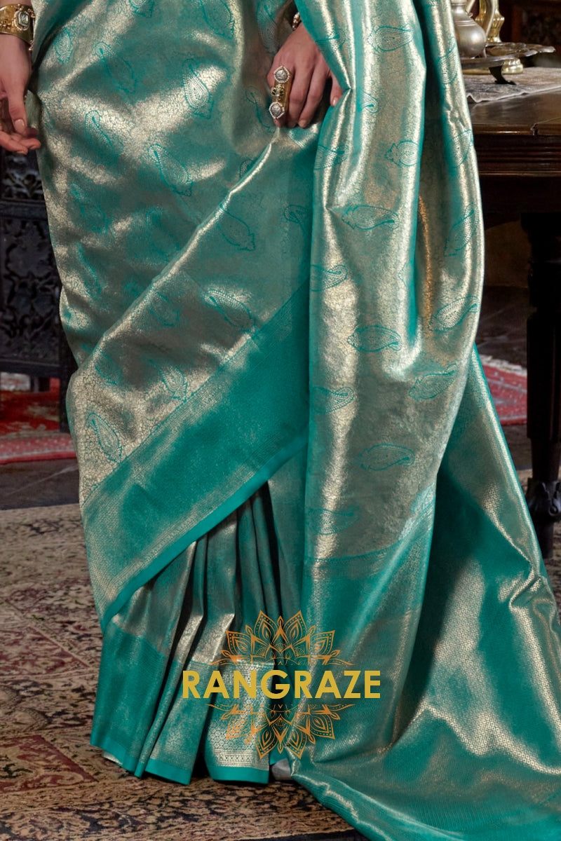 Emerald Empress Kanjivaram Saree