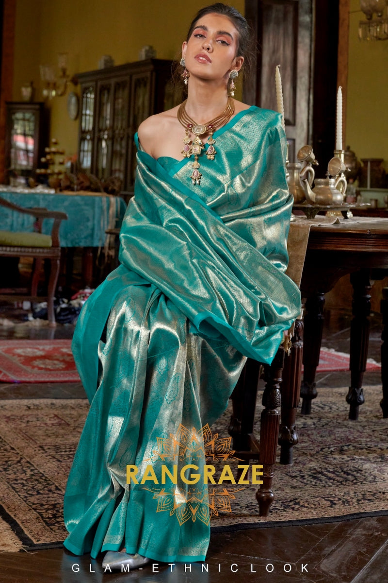 Emerald Empress Kanjivaram Saree