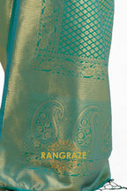 Royal Golden Green Woven Kanjivaram Saree
