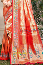 Pink Kanjivaram Silk Saree with Heavy Pallu