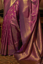 Imperial Royal Purple Woven Banarasi Silk Saree