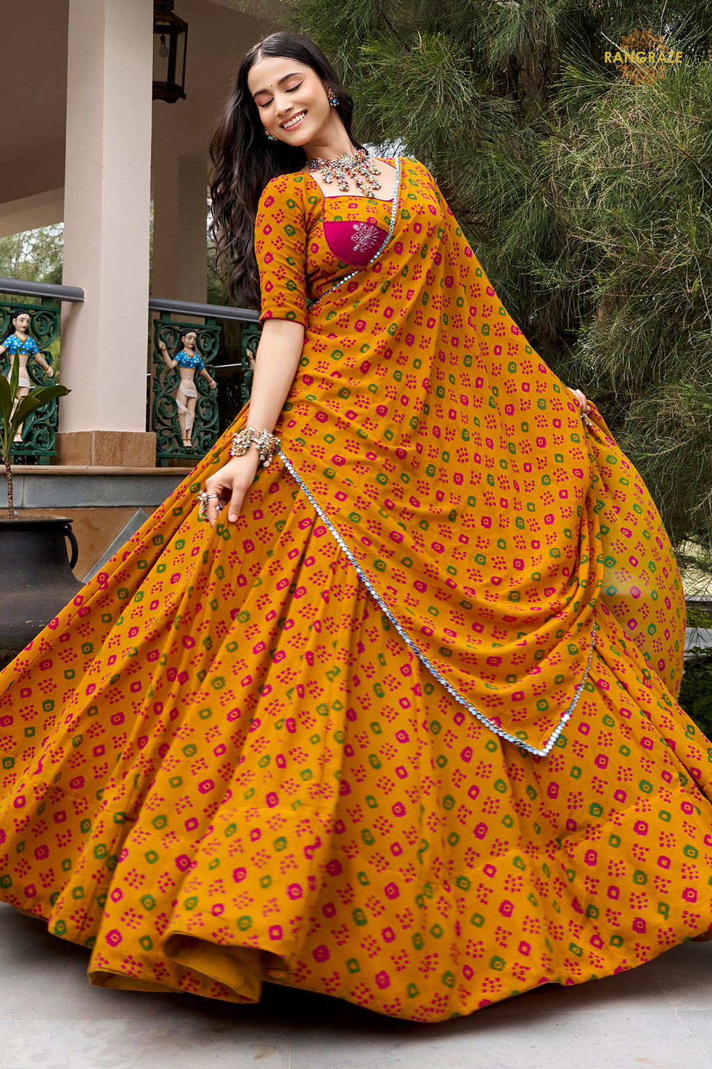 Kesariya Bahaar Flare Lehenga