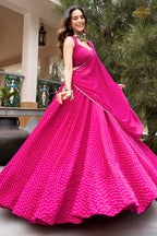 Magenta Mehfil Flare Lehenga