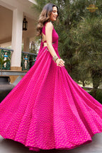 Magenta Mehfil Flare Lehenga