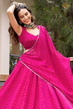 Magenta Mehfil Flare Lehenga