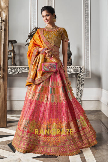 Golden Radiance Banarasi Silk Designer Lehenga