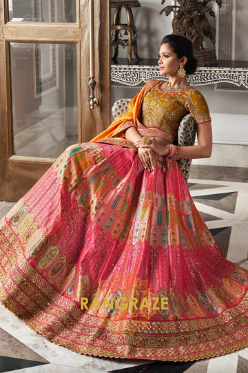Golden Radiance Banarasi Silk Designer Lehenga