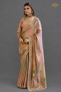 Multicolor Embroidred Fancy Silk Saree