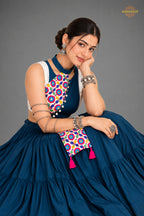 Neel Rang Gamthi Lehenga