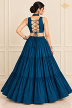 Neel Rang Gamthi Lehenga