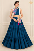 Neel Rang Gamthi Lehenga