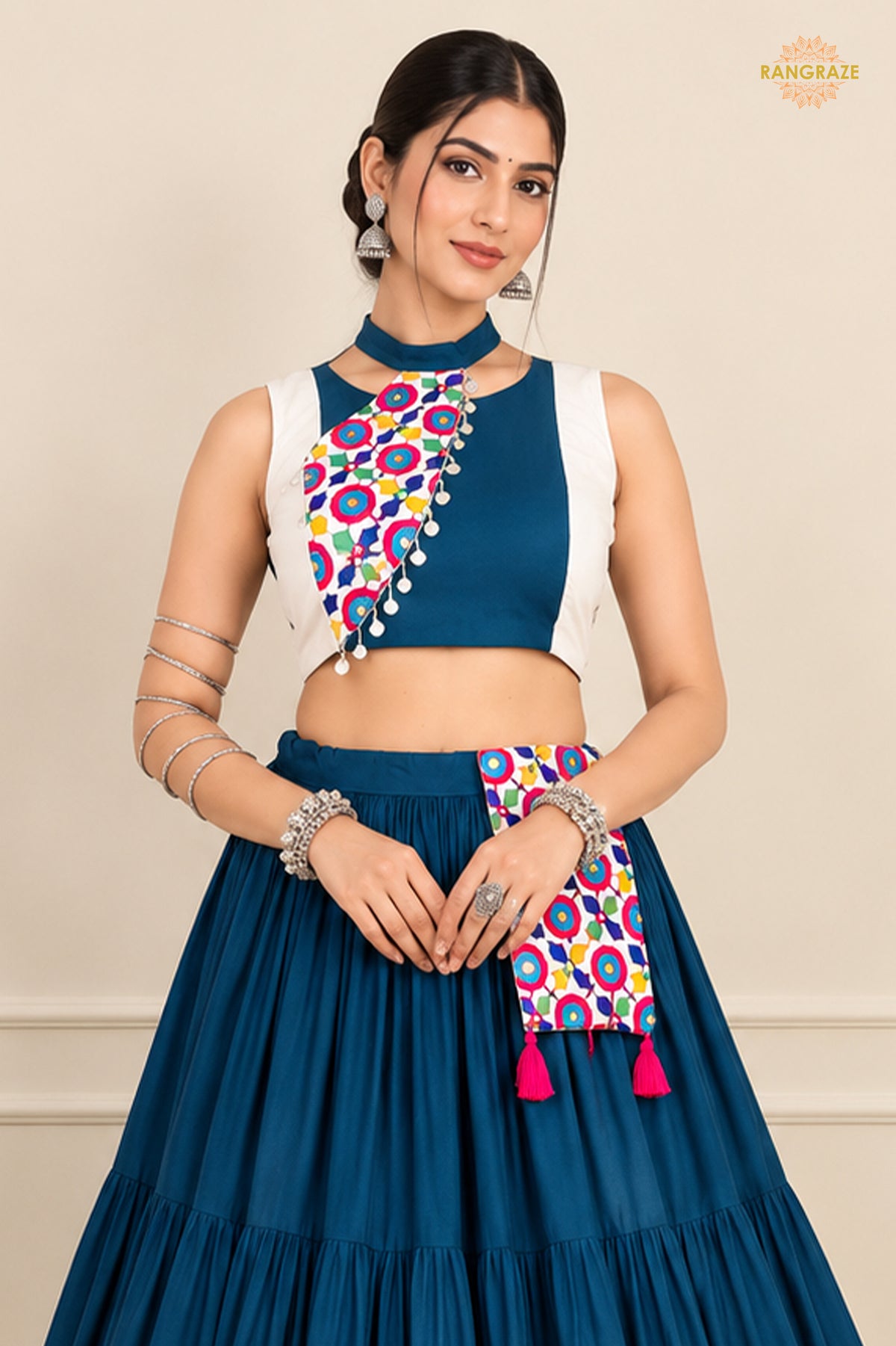 Neel Rang Gamthi Lehenga