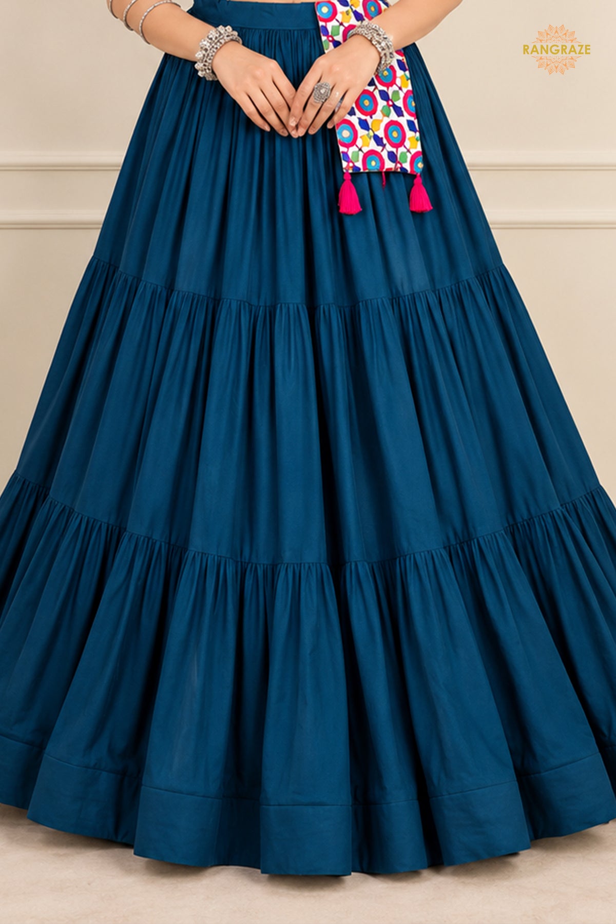 Neel Rang Gamthi Lehenga