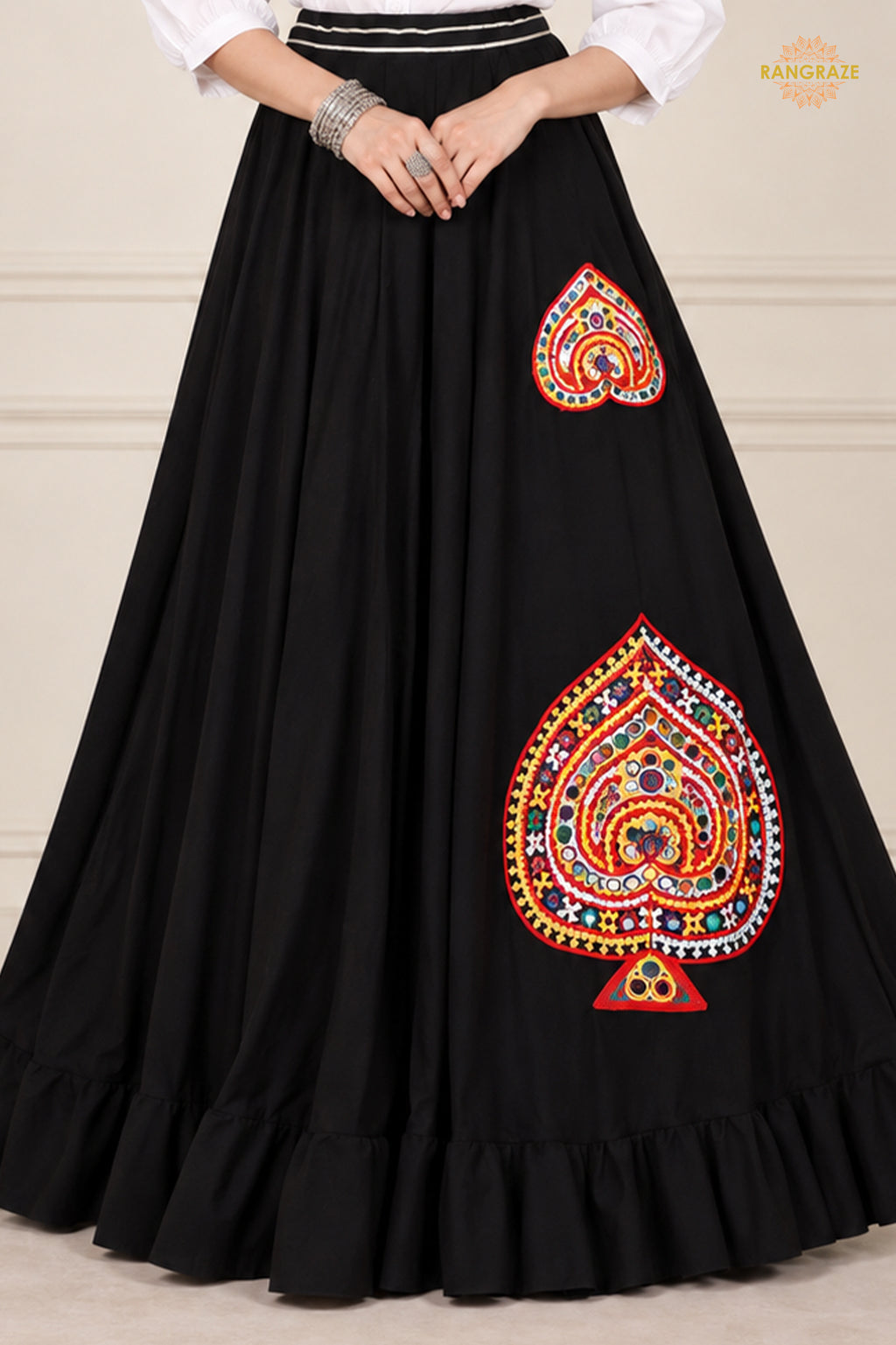 Noor-e-Rang Flare Motif Skirt