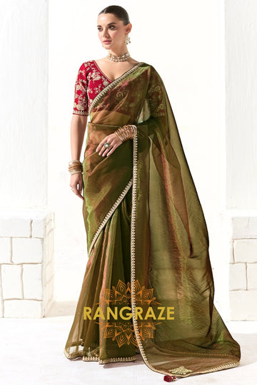 Scarlet Grove Organza Tissue Saree