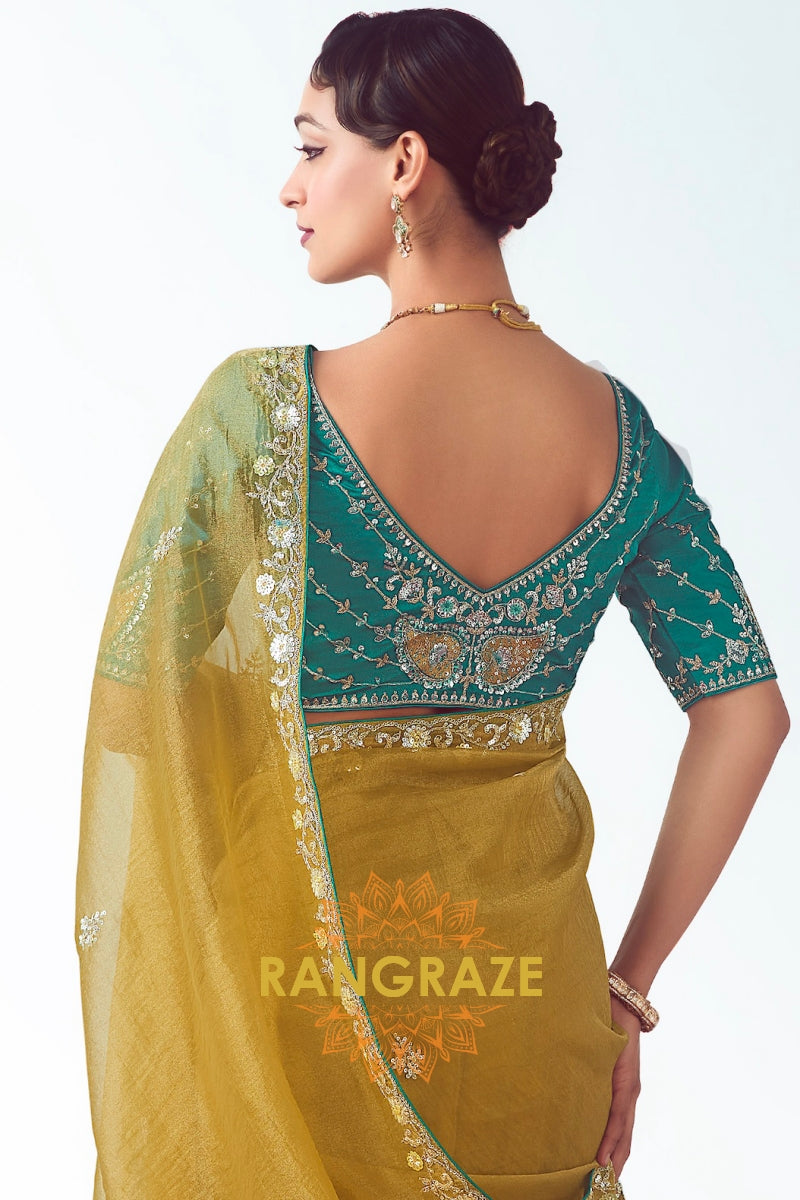 Golden Grace Designer Saree