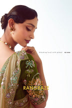 Olive Blush Dream Organza Saree