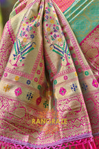 Green Kanjivaram Silk Saree with Paithani Pallu