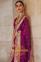 Plum Purple Paithani Silk Saree