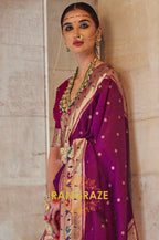 Plum Purple Paithani Silk Saree