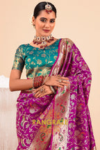 Royal Orchid Woven Paithani Saree