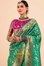 Emerald Royale Paithani Silk Saree