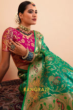 Emerald Royale Paithani Silk Saree