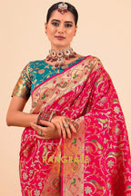 Regal Ruby Woven Paithani Saree