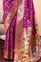 Royal Orchid Woven Paithani Saree