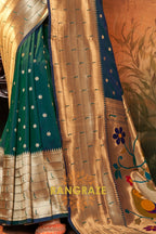 Emerald Grace Woven Paithani Saree
