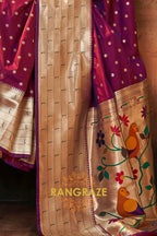 Plum Royale Woven Paithani Saree