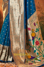Azure Charm Woven Paithani Saree