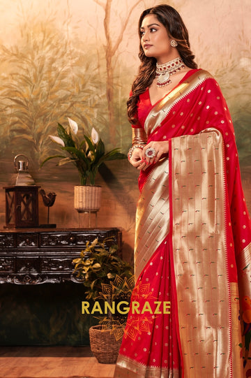 Royal Blossom Woven Paithani Saree