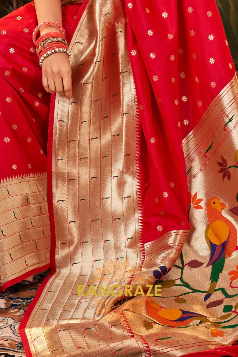 Royal Blossom Woven Paithani Saree