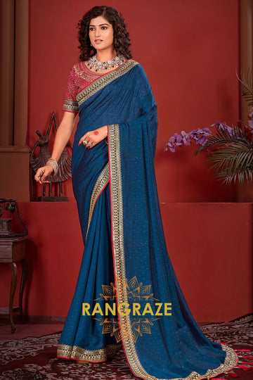 Sapphire Regal Grace Silk Saree